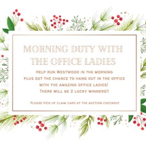 #2 Morning Duty with the office ladies (2 winners)