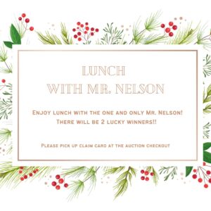 #3 Lunch with Mr. Nelson (2 winners)